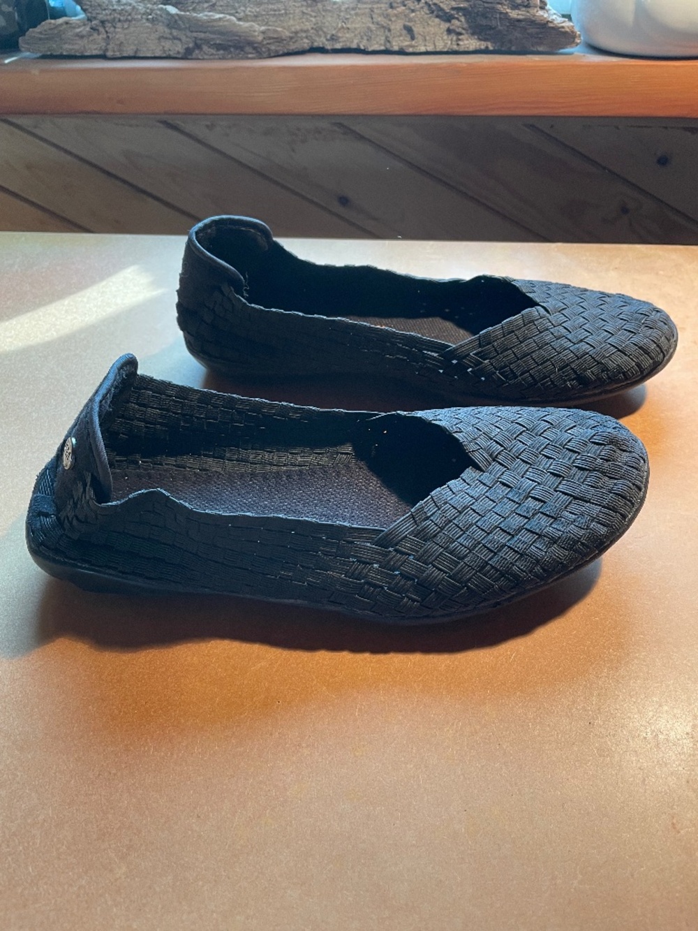 Black Bernie Mev Flats - Size 38